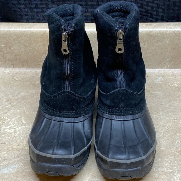 Bass Snow Boots Womens sz 8 black duck - Picture 1 of 12